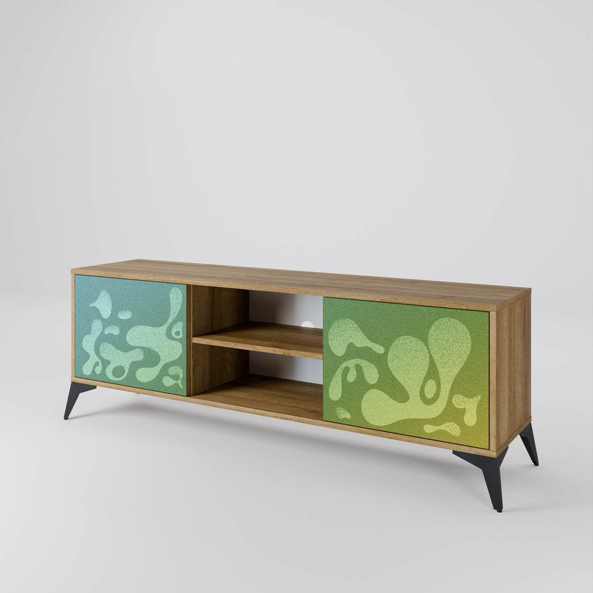 IRREGULAR BLUE Mueble de TV de 2 Puertas