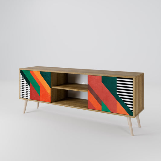 MAKESHIFT ARTISTRY Mueble de TV de 2 Puertas