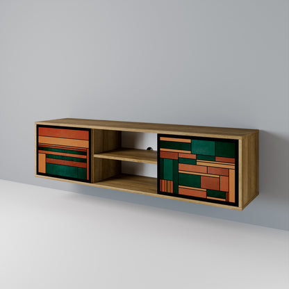 EARTHY FIGURES Mueble de TV de 2 Puertas