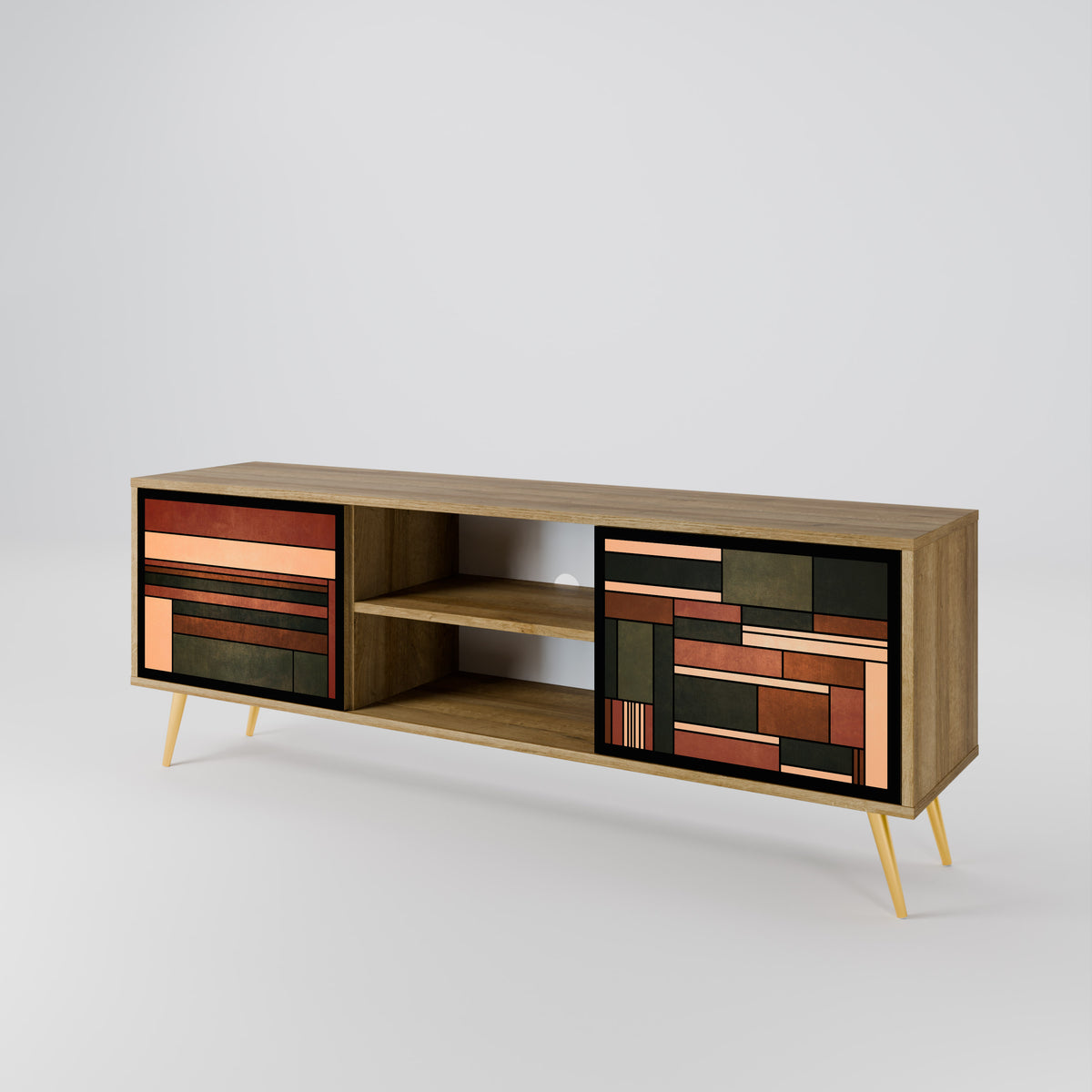 FIGURES OF NATURE Mueble de TV de 2 Puertas