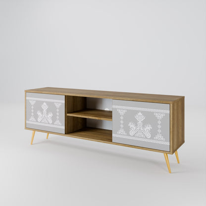 THAI GRAY Mueble de TV de 2 Puertas