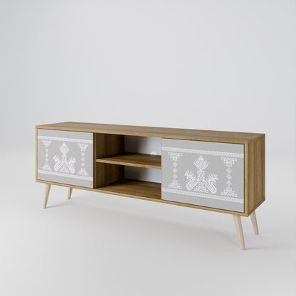 THAI GRAY Mueble de TV de 2 Puertas