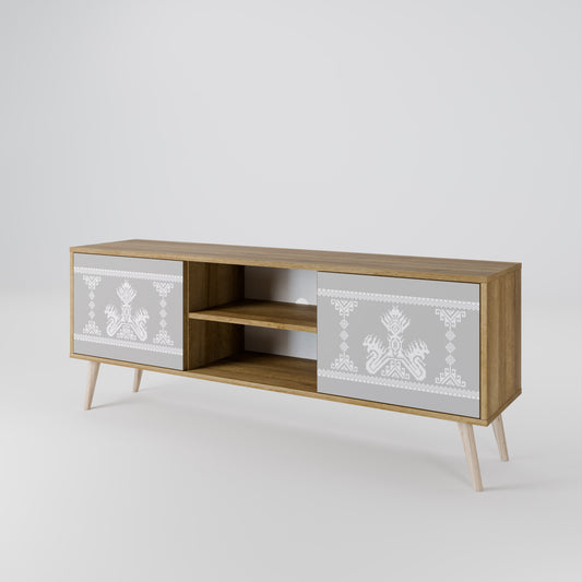THAI GRAY Mueble de TV de 2 Puertas