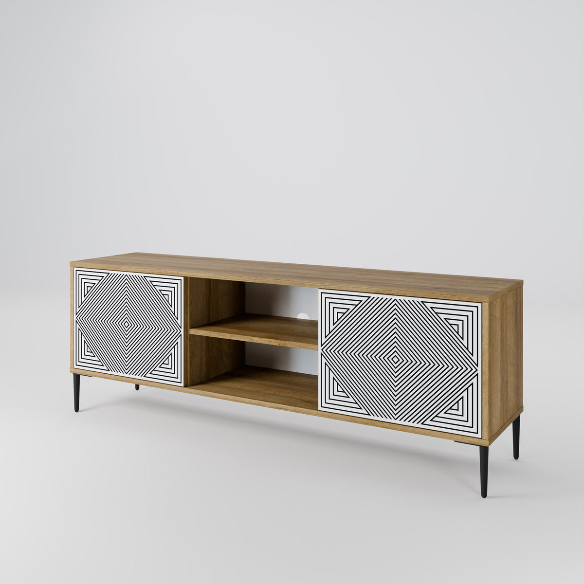 POLYGON ILLUSION Mueble de TV de 2 Puertas