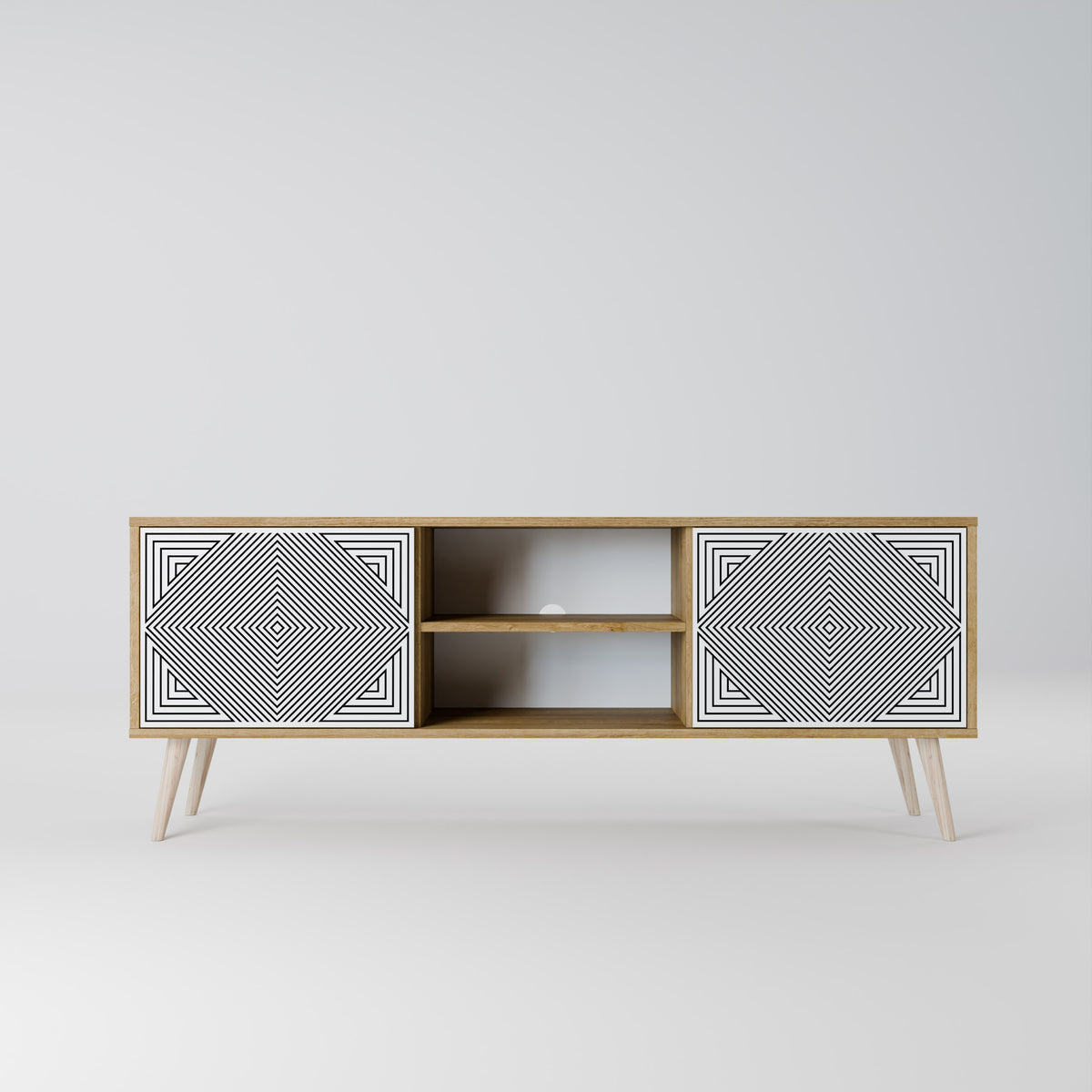 POLYGON ILLUSION Mueble de TV de 2 Puertas