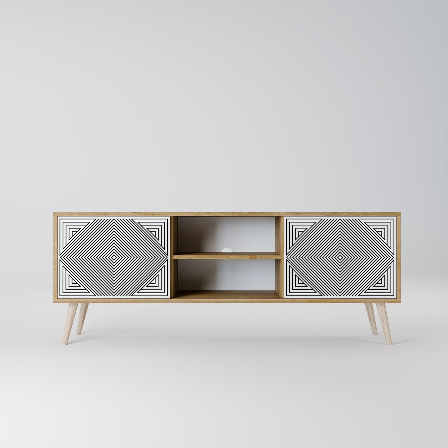 POLYGON ILLUSION 2-Door TV Cabinet