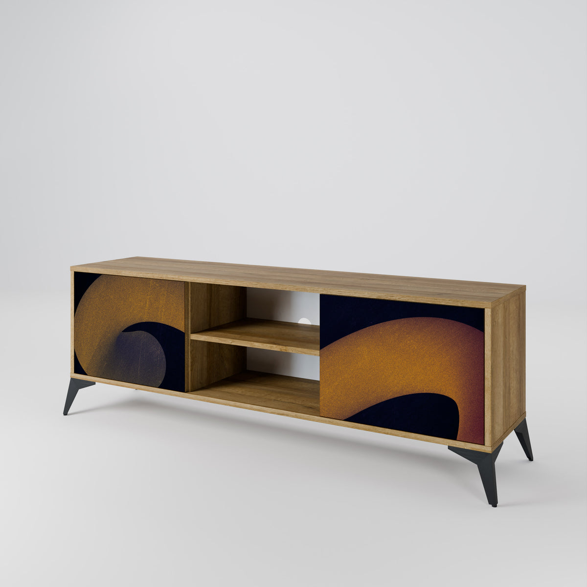 HOLLOW TIME Mueble de TV de 2 Puertas
