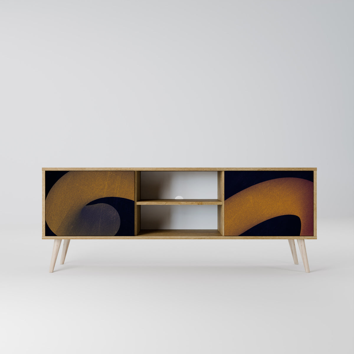 HOLLOW TIME Mueble de TV de 2 Puertas