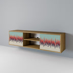 CHROMA CONTOURS Mueble de TV de 2 Puertas en Efecto Roble