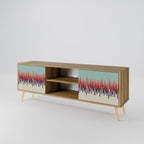 CHROMA CONTOURS Mueble de TV de 2 Puertas en Efecto Roble