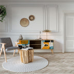 ABSTRACT FACES 2-Door TV Cabinet