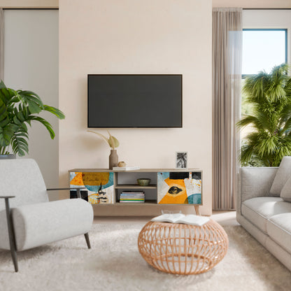 ABSTRACT FACES Mueble de TV de 2 Puertas