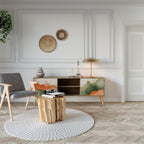 WATERCOLOUR PEAKS Mueble de TV de 2 Puertas en Efecto Roble