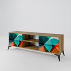 CIRCULAR RHAPSODY Mueble de TV de 2 Puertas en Efecto Roble