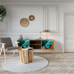 CIRCULAR RHAPSODY Mueble de TV de 2 Puertas en Efecto Roble