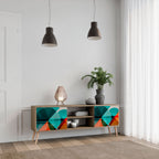 CIRCULAR RHAPSODY Mueble de TV de 2 Puertas en Efecto Roble