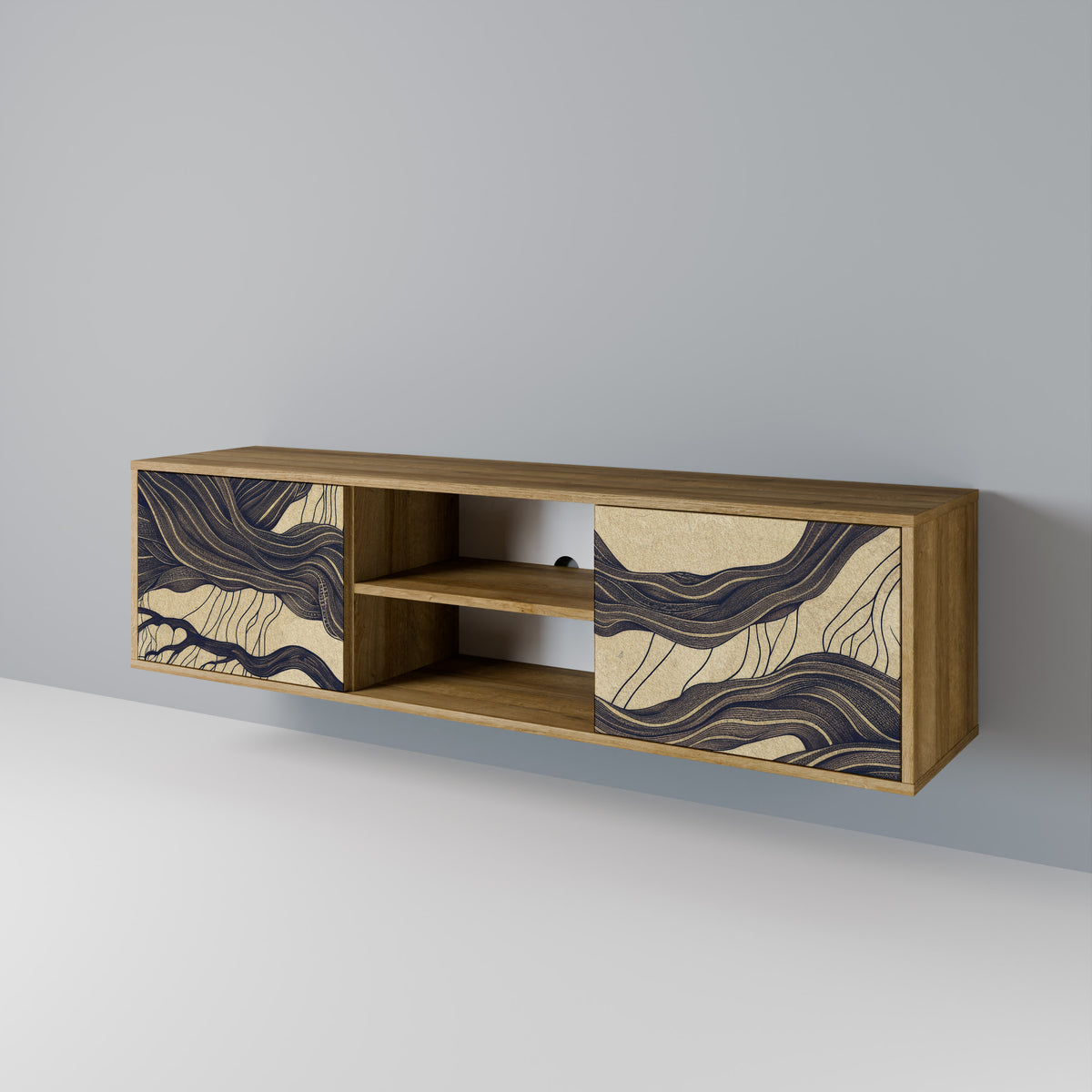 UNIFIED FRAGMENTS Mueble de TV de 2 Puertas