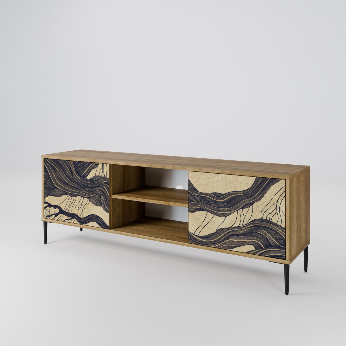 UNIFIED FRAGMENTS Mueble de TV de 2 Puertas