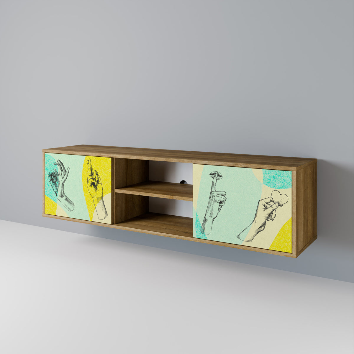 BODY LANGUAGE Mueble de TV de 2 Puertas