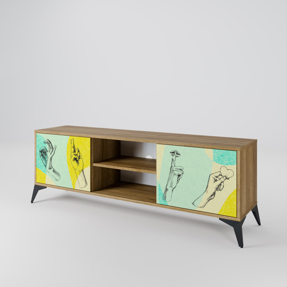 BODY LANGUAGE Mueble de TV de 2 Puertas