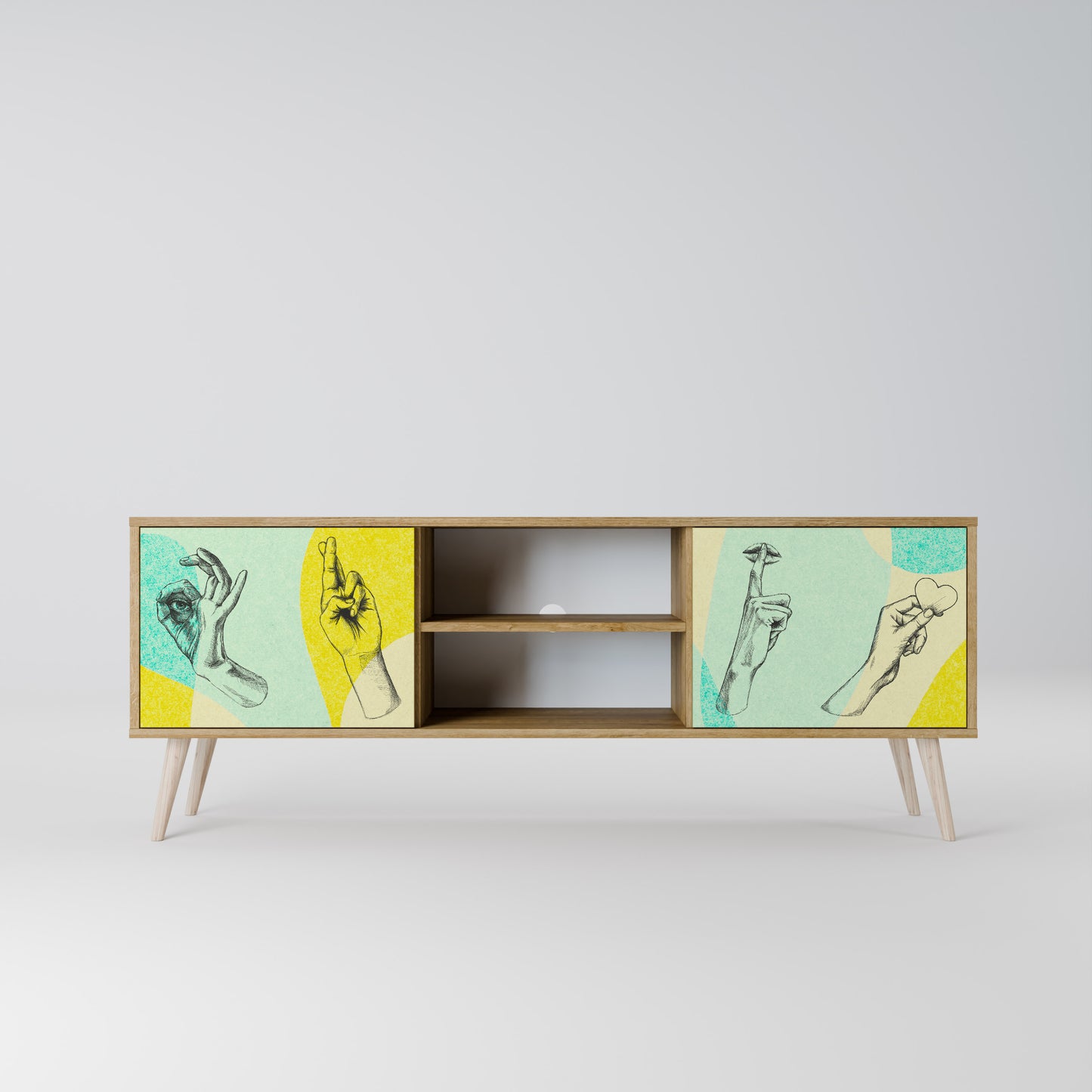BODY LANGUAGE Mueble de TV de 2 Puertas