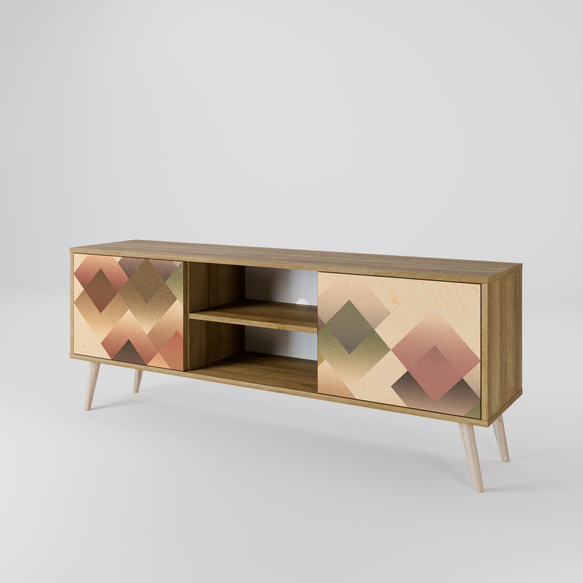 GEOMETRIC FUSION Mueble de TV de 2 Puertas