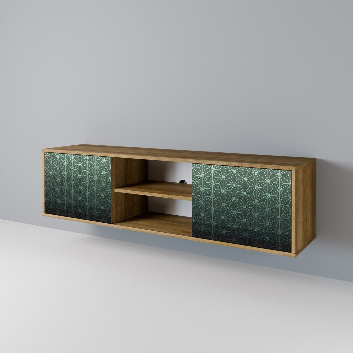 ORNAMENTAL GLIMMER Mueble de TV de 2 Puertas