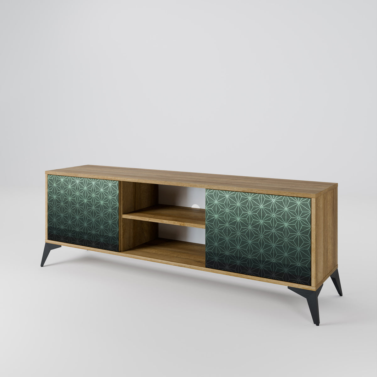 ORNAMENTAL GLIMMER Mueble de TV de 2 Puertas
