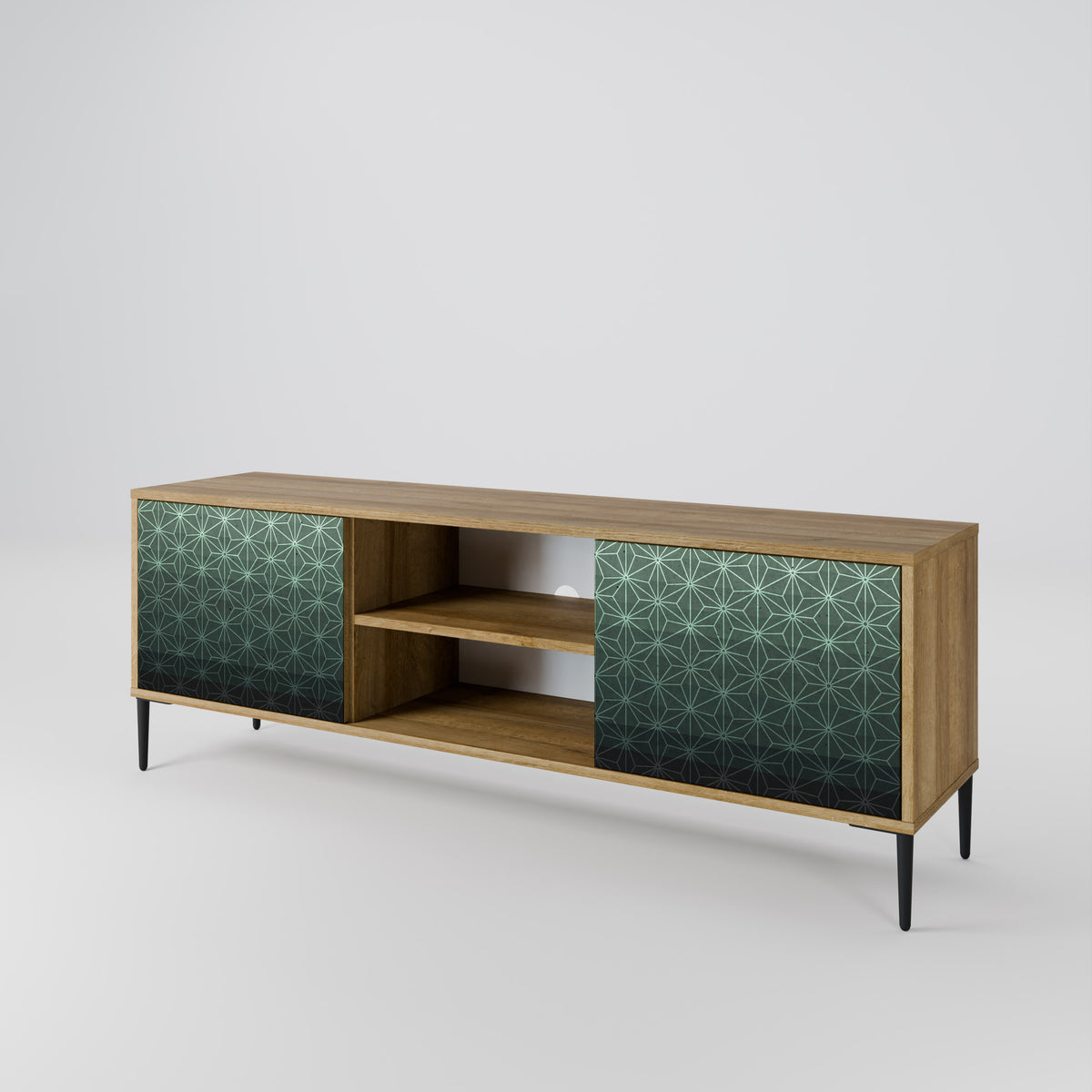 ORNAMENTAL GLIMMER Mueble de TV de 2 Puertas