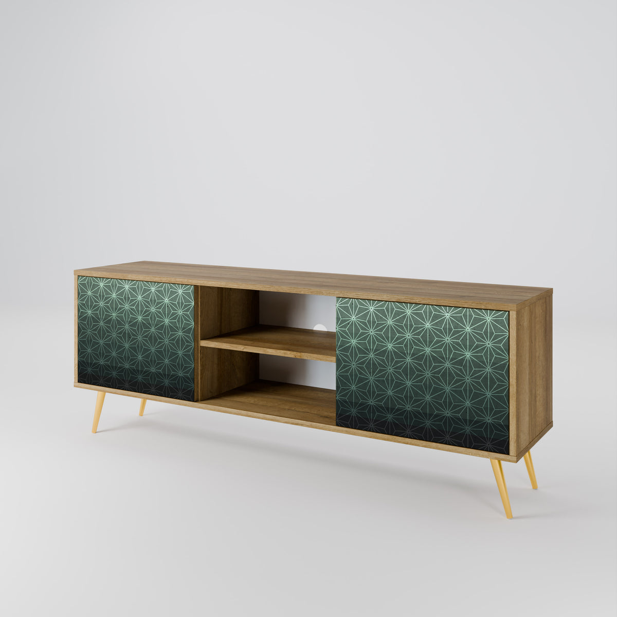 ORNAMENTAL GLIMMER Mueble de TV de 2 Puertas