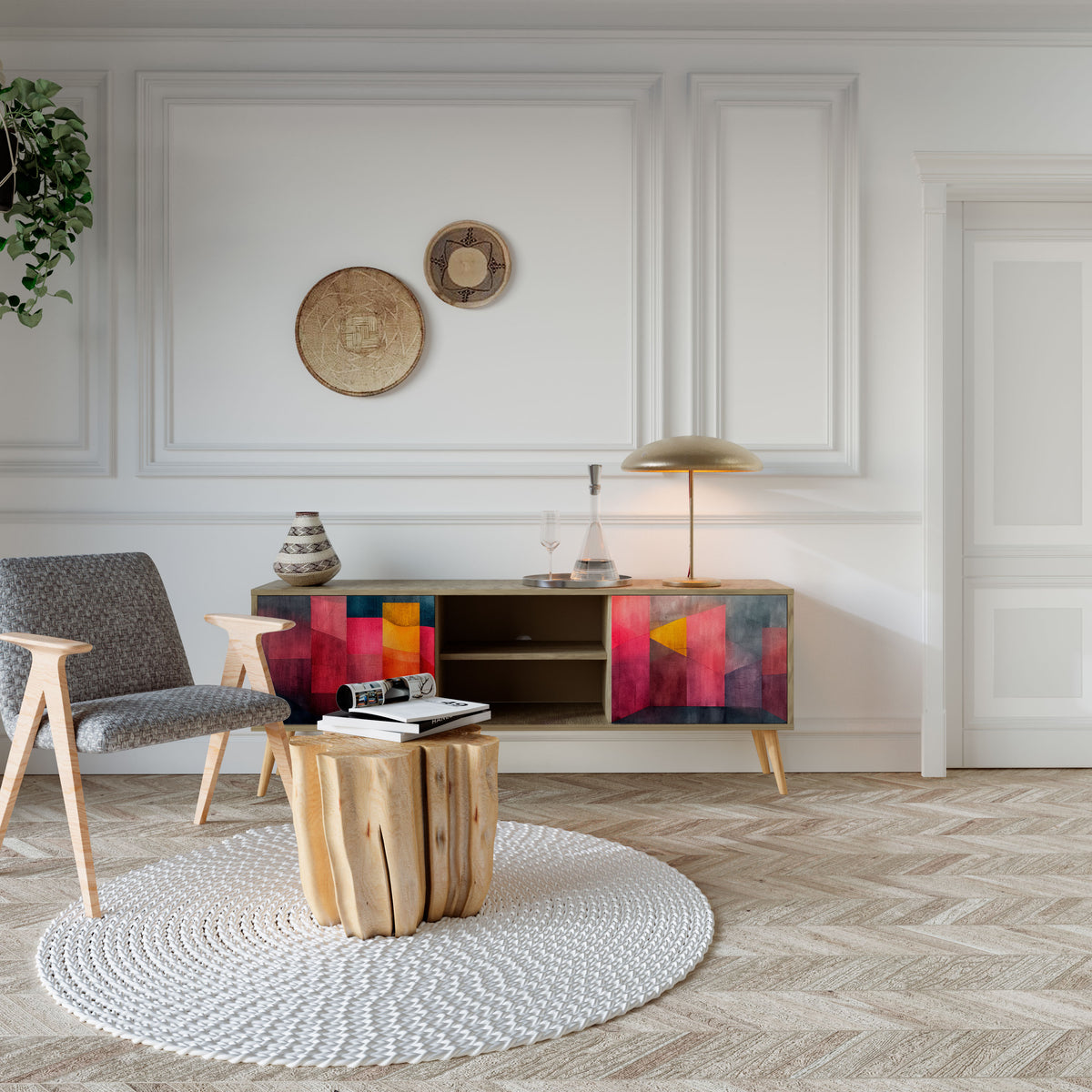 COLORFUL SOUNDS Mueble de TV de 2 Puertas