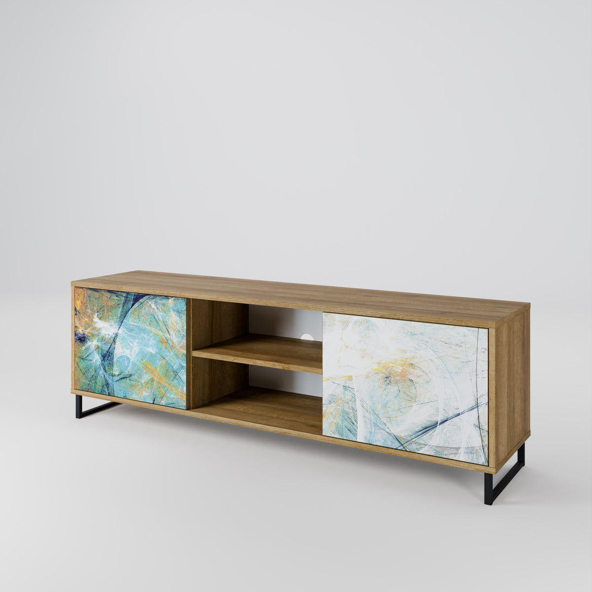 ABSTRACT THOUGHTS Mueble de TV de 2 Puertas