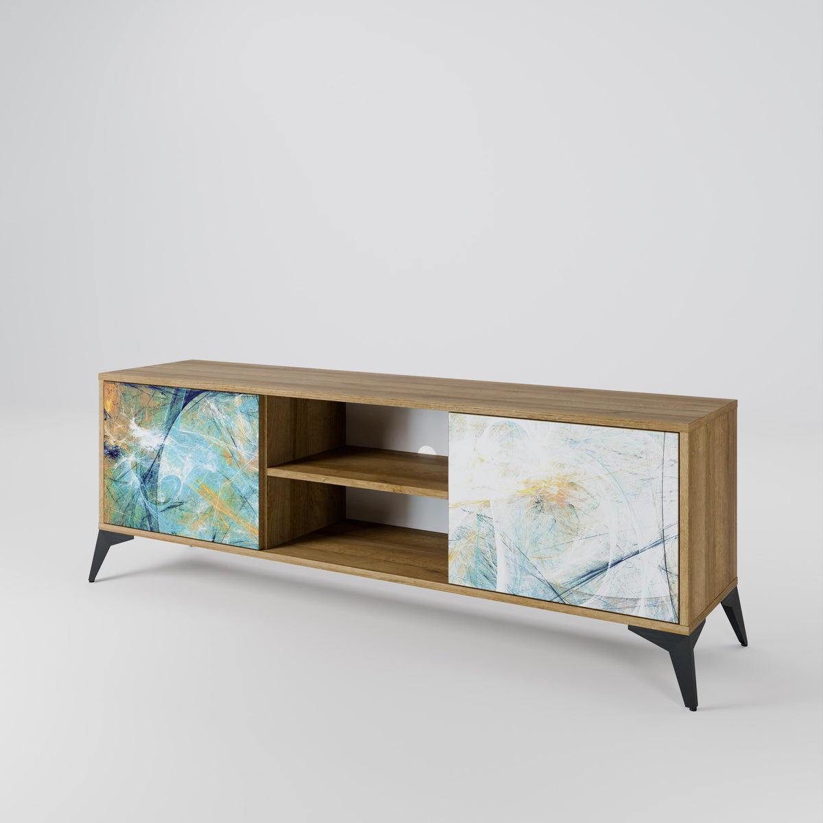 ABSTRACT THOUGHTS Mueble de TV de 2 Puertas