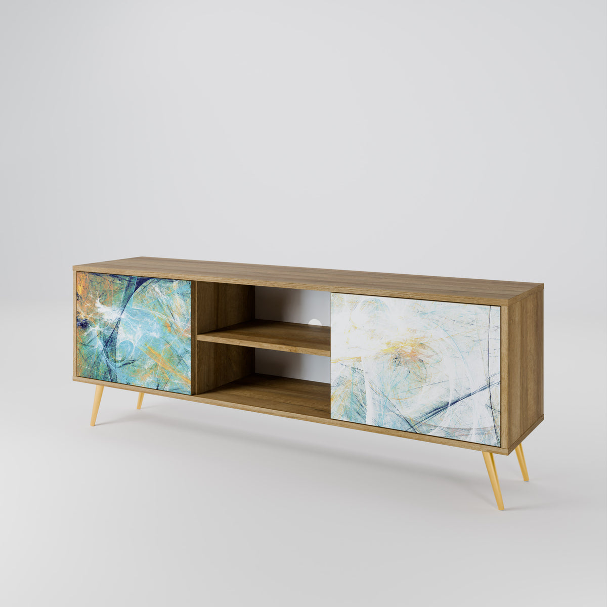 ABSTRACT THOUGHTS Mueble de TV de 2 Puertas