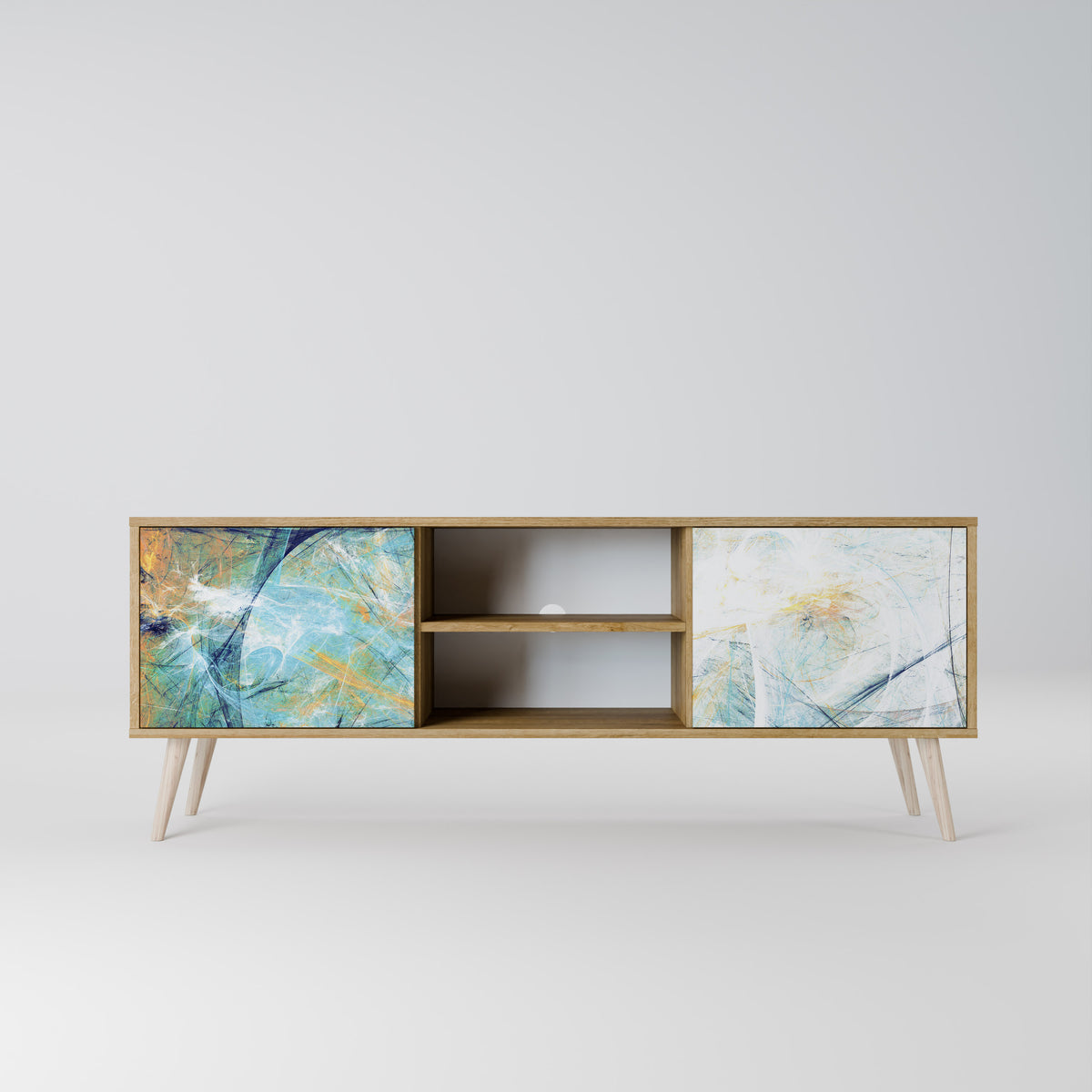 ABSTRACT THOUGHTS Mueble de TV de 2 Puertas