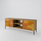 STRENGTHENING RELATION Mueble de TV de 2 Puertas en Efecto Roble