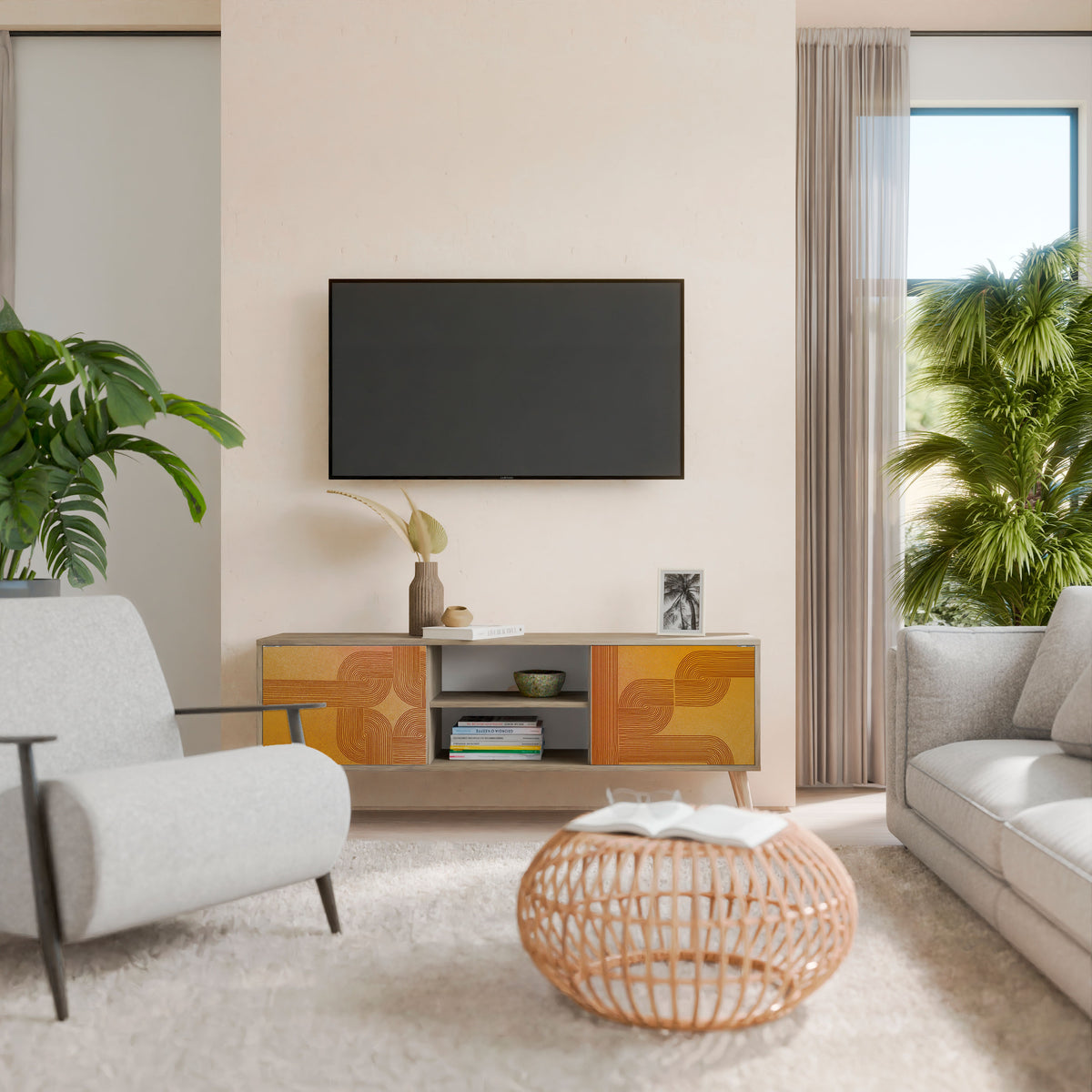 STRENGTHENING RELATION Mueble de TV de 2 Puertas
