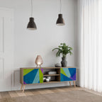 COLD SHOWCASE Mueble de TV de 2 Puertas en Efecto Roble