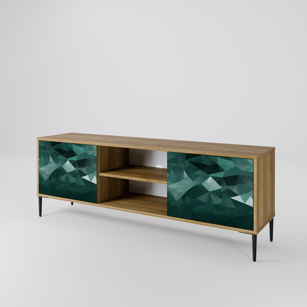 POLYGONAL FLOATING Mueble de TV de 2 Puertas
