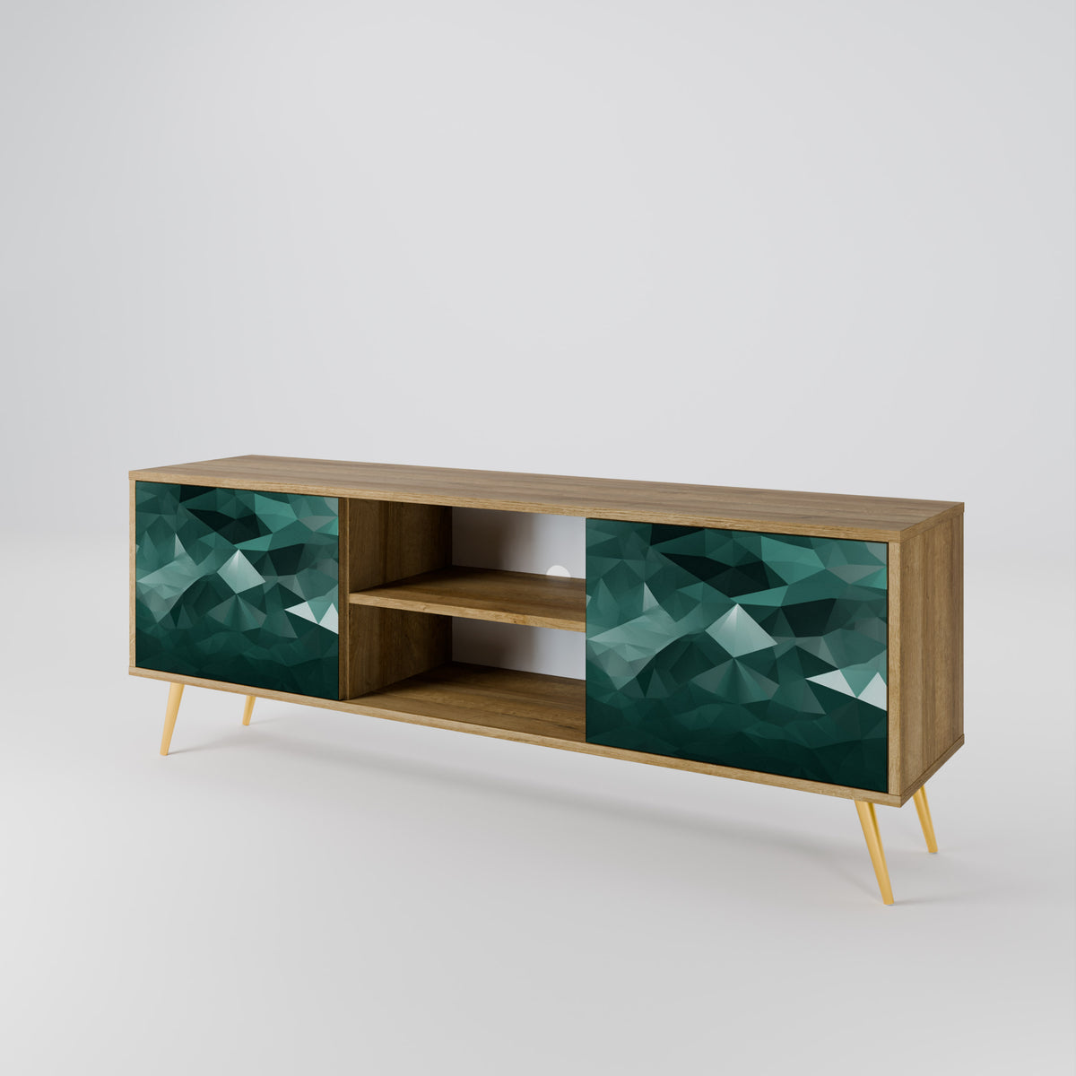 POLYGONAL FLOATING Mueble de TV de 2 Puertas