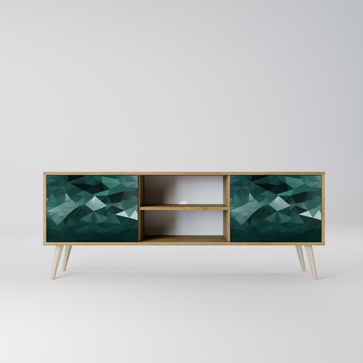 POLYGONAL FLOATING Mueble de TV de 2 Puertas