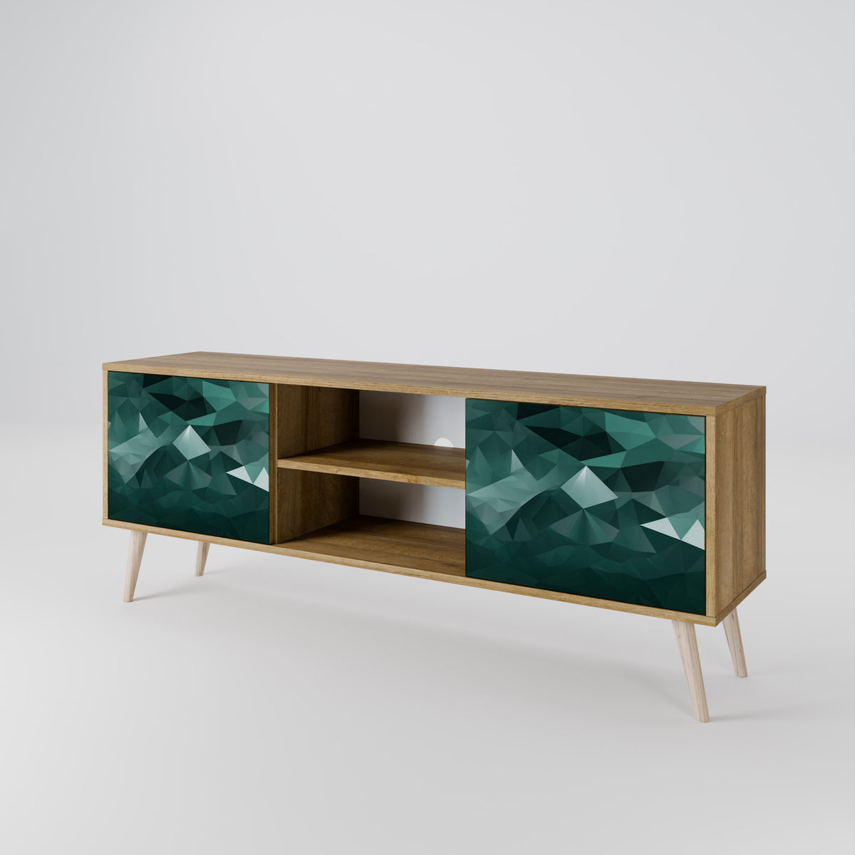 POLYGONAL FLOATING Mueble de TV de 2 Puertas