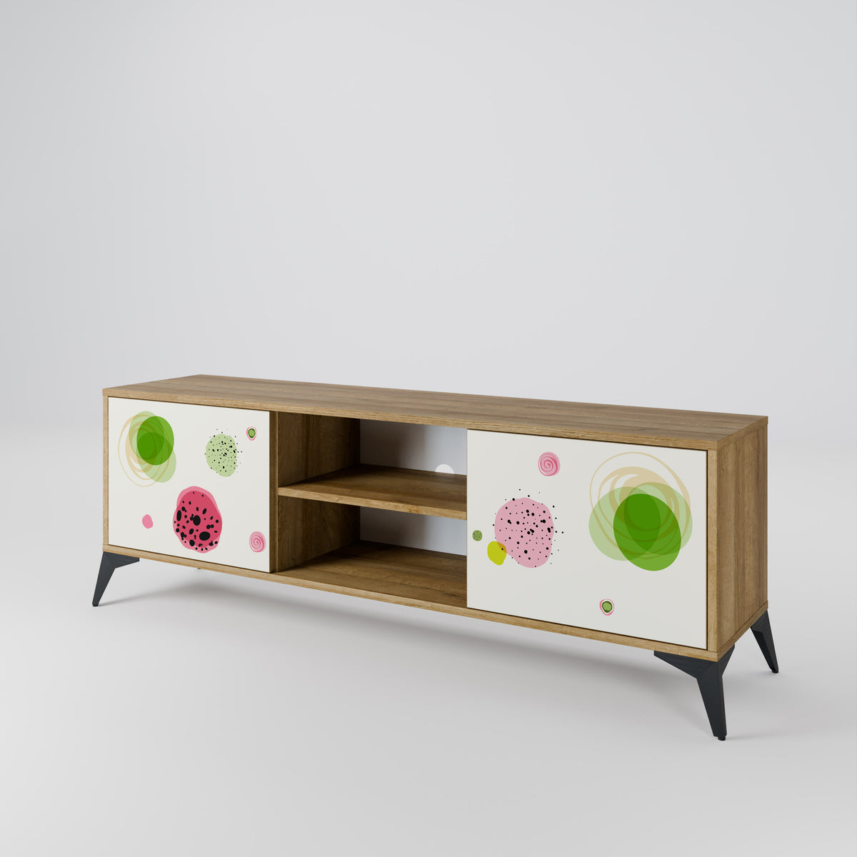 COLORFUL COSMOS Mueble de TV de 2 Puertas