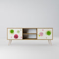 COLORFUL COSMOS Mueble de TV de 2 Puertas en Efecto Roble