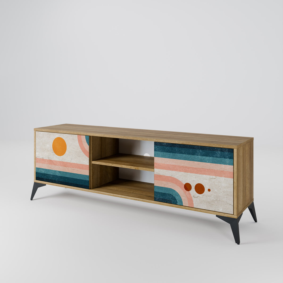 TWO HALVES Mueble de TV de 2 Puertas