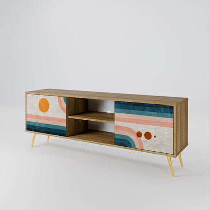 TWO HALVES Mueble de TV de 2 Puertas