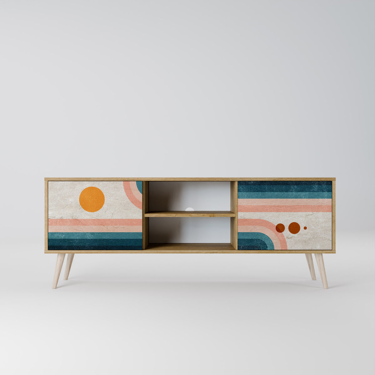 TWO HALVES Mueble de TV de 2 Puertas