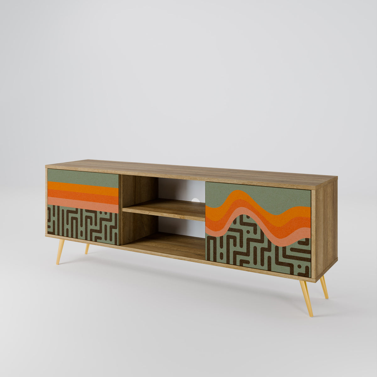 SIMPLE SOLUTIONS Mueble de TV de 2 Puertas
