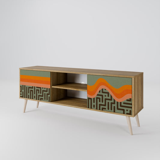 SIMPLE SOLUTIONS Mueble de TV de 2 Puertas