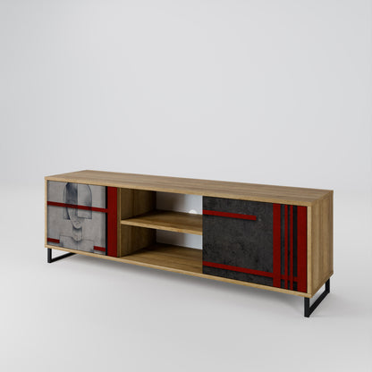 GRAY FIGURES Mueble de TV de 2 Puertas